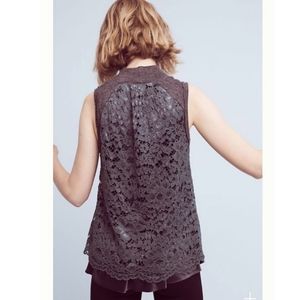 Anthropologie Ella Lace Moth Sweater Tank Top XS
